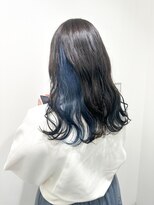 アンリ(Anli)&nbsp;【Anli☆岩瀬萌】インナーカラー スカイブルー ブルーブラック