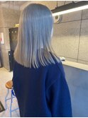 【札幌白石】ダブルカラー/ホワイトベージュ/寒色/ケアブリーチ
