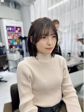 ハピネス 梅田茶屋町店(HAPPINESS) 韓国ボブ/タッセルカット/グレージュ/アッシュ