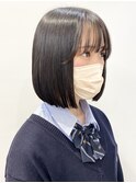 【松戸 石山】黒髪ナチュラルボブストレートボブミニボブ