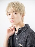 10代20代ハイトーンカラーくせ毛風メンズカットd北浦和