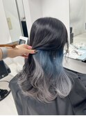 【ALIVE吉祥寺】インナーカラーグラデーションシルバーブルー