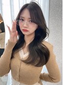 姫カットレイヤー×秋色くすみベージュ×韓国風巻き