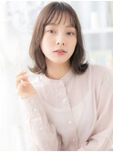グレージュシースルーバング小顔ウルフボブh3越谷20代30代40代