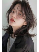 ラナ 新宿(lana)&nbsp;くびれヘア/ミディアム/前髪無し/韓国ヘア【lana hair 新宿】