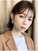◆外ハネボブ/ミディアム/ブリーチなし/白髪ぼかしハイライト