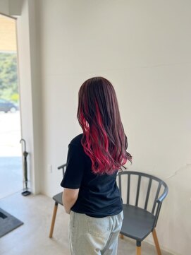 ヒュー(HUE) デザインカラー/インナーカラー/チェリーレッド