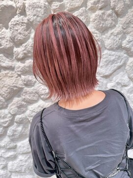 モアナバイヘッドライト 綱島店(Moana by HEADLIGHT) Moana【綱島】#コントラスト#ハイライト#ピンク#外はねボブ