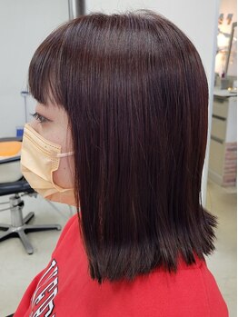 人気の≪柔らか質感縮毛矯正≫は、まっすぐすぎない柔らかい質感の縮毛矯正＊ミディアム+\550,ロング+\1100