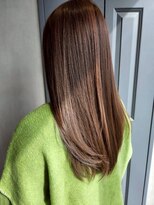 ジェコ ブラン(gecko. brun) 髪質改善ストレート/ロングヘア/艶感ベージュ #武蔵小山美容室