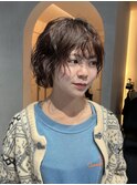 【美玲】ショートボブ　ニュアンスパーマ