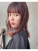 春色カシスベージュ/韓国風巻き髪セミロング/20代30代40代