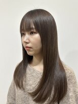 ヘアースタジオ ゼン カロン(Hair studio Zen kalon) セミロングレイヤー/ミルクブラウン/ローライトカラー30代40代