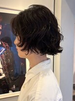 マカロニコースト(macaroni coast)&nbsp;外ハネ　ミニボブパーマ　外ハネボブパーマ　前髪なし