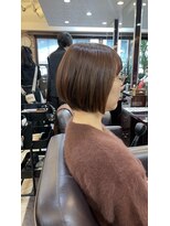 キャラ 池袋本店(CHARA)&nbsp;AVEDAカラーアッシュ・ショートボブ【ウルフ/レイヤー/大村】