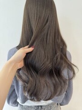 ユーフォリア 青山(Euphoria) ミルクティーベージュミディアムヘアラベンダーカラー薄め前髪◎
