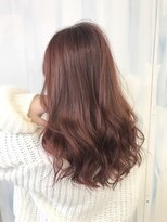 アップ(A+hair) くすみピンク_艶カラー_暖色系カラー
