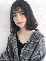 ルティア(Lutia) ブルーブラック シースルーバング