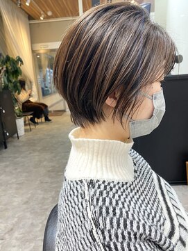 アットラップレーヴ(attrape-reve) 20代30代/ハンサムショート/小顔/ベージュダブルカラー