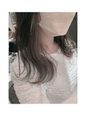 シルバーグレージュ系インナーカラー
