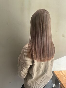 クシュ 所沢東口店(kusyu...) カーキベージュ/レイヤーロング/ヨシンモリ/ウェーブ巻き