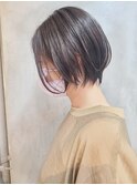 大人ショートボブ/白髪染めハイライト/イルミナカラー/[調布]