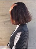 20代30代大人可愛い♪小顔ボブ前下がりショート×ブラウンカラー