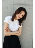 【髪質改善】透け感ストレートスタイル