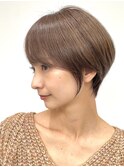 30代40代大人女性/前髪ありショートボブ/ショートヘア/髪質改善