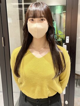 ラミエバイメルト 下北沢(lamie by melt) 毛利/ぶつっと前髪 顔まわり 透明感カラー オリーブ ブラウン