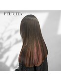 【FELICIT】重めストレート×インナーカラー