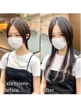 ディア(.eer) ハイライトMIX エクステ  ロングウルフ　エクステウルフ