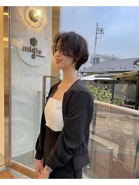 グリーンミドル(GREEN middle) ワンカールパーマ　ハンサムショート