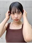 【LIANCA】顔まわりカット/ショートボブ/暗髪カラー