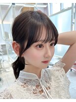 アフロートリノ(AFLOAT Leino) 大人可愛い結んでも可愛い顔まわりカット 前髪銀座顔周りカット