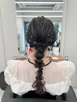 ローポニー編みおろしヘア【清板】