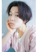 ハンサムショートマッシュショートボブ丸みショート前髪長め