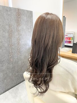 クレア 西尾店(CREA) 白髪ぼかしハイライト♪ミルキーベージュ