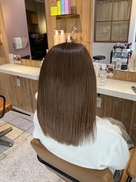 コク(koku) ミディアム髪質改善ストレート＊暖色ブラウン