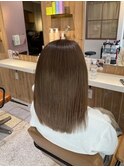 ミディアム髪質改善ストレート*暖色ブラウン
