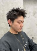 波巻パーマ スパイキーショート 束感ショート  メンズショート