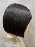 前下りボブミニボブタッセルボブブルーブラックカラー20代