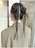個性的タイトヘアアレンジ