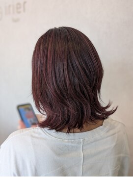 イリエ 川口(irier) 白髪ぼかしハイライトピンクブラウン