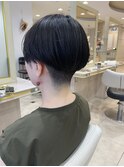大人女子刈り上げショートツーブロック30代40代50代黒髪前髪なし