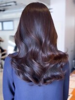 レノラ 本町(LENORA)&nbsp;美髪ミディアムレイヤーカットデジタルパーマチェリーブラウン