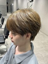 テクト バイアッシュ 吉祥寺店(Tect by Ash) 前髪おろし襟足残し毛流れマッシュミルクティーオリーブベージュ