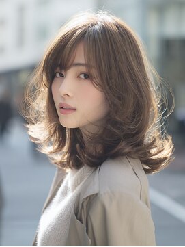 アルトリスト(Altruist Aging×HAIR&SPA) ★ダークアッシュ大人ガーリーボブ着物ミディアムレイヤーカット