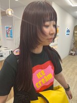 ヌビラ(Nubira) 暗めカラーレッドブラウン/顔周り姫カットレイヤー/西千葉