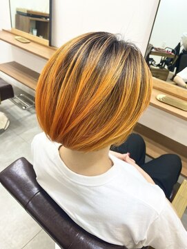 ランプ(Lamp) くびレイヤーグレーベージュニュアンスカラー白髪染め白髪ぼかし